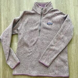 Patagonia Women’s large quarter zip pullover fleece purple
